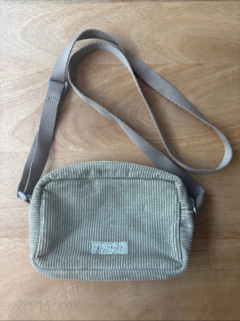 LEVIS Beige Corduroy Crossbody Belt Bag
